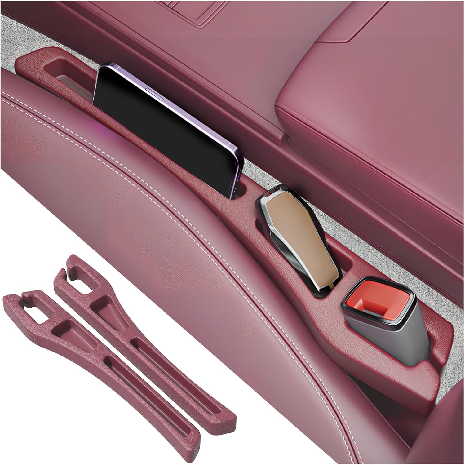 Car Seat Gap Filler with Storage Pocket, Set of 2