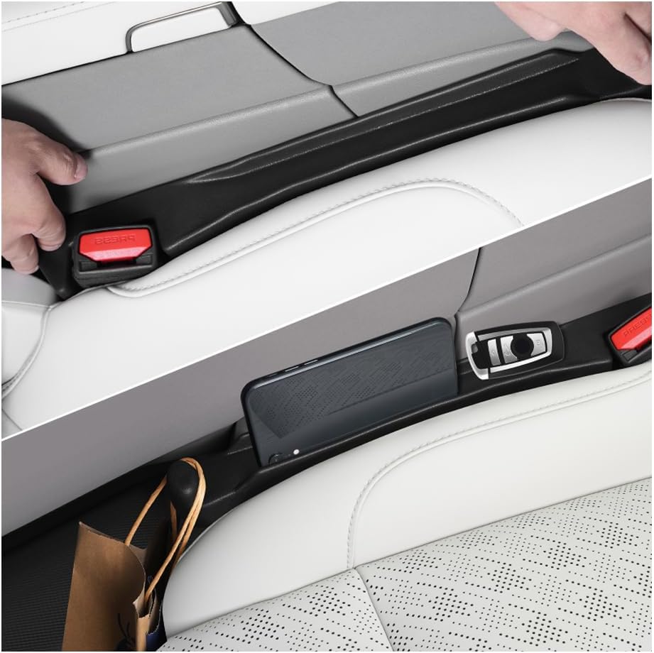 Car Seat Gap Filler with Storage Pocket, Set of 2