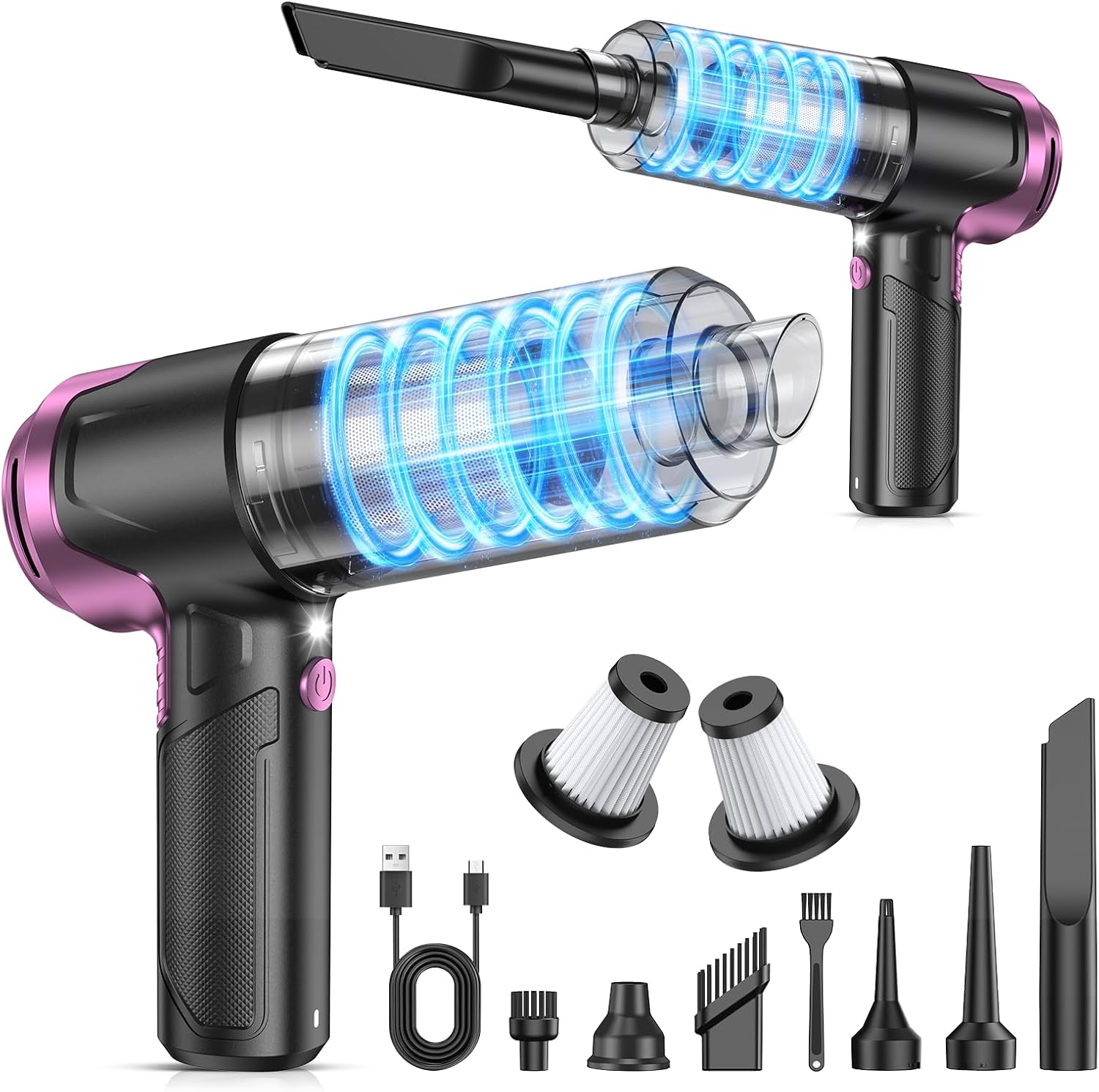 Handheld Car Vacuum Cleaner and Air Duster, 9000 Pa