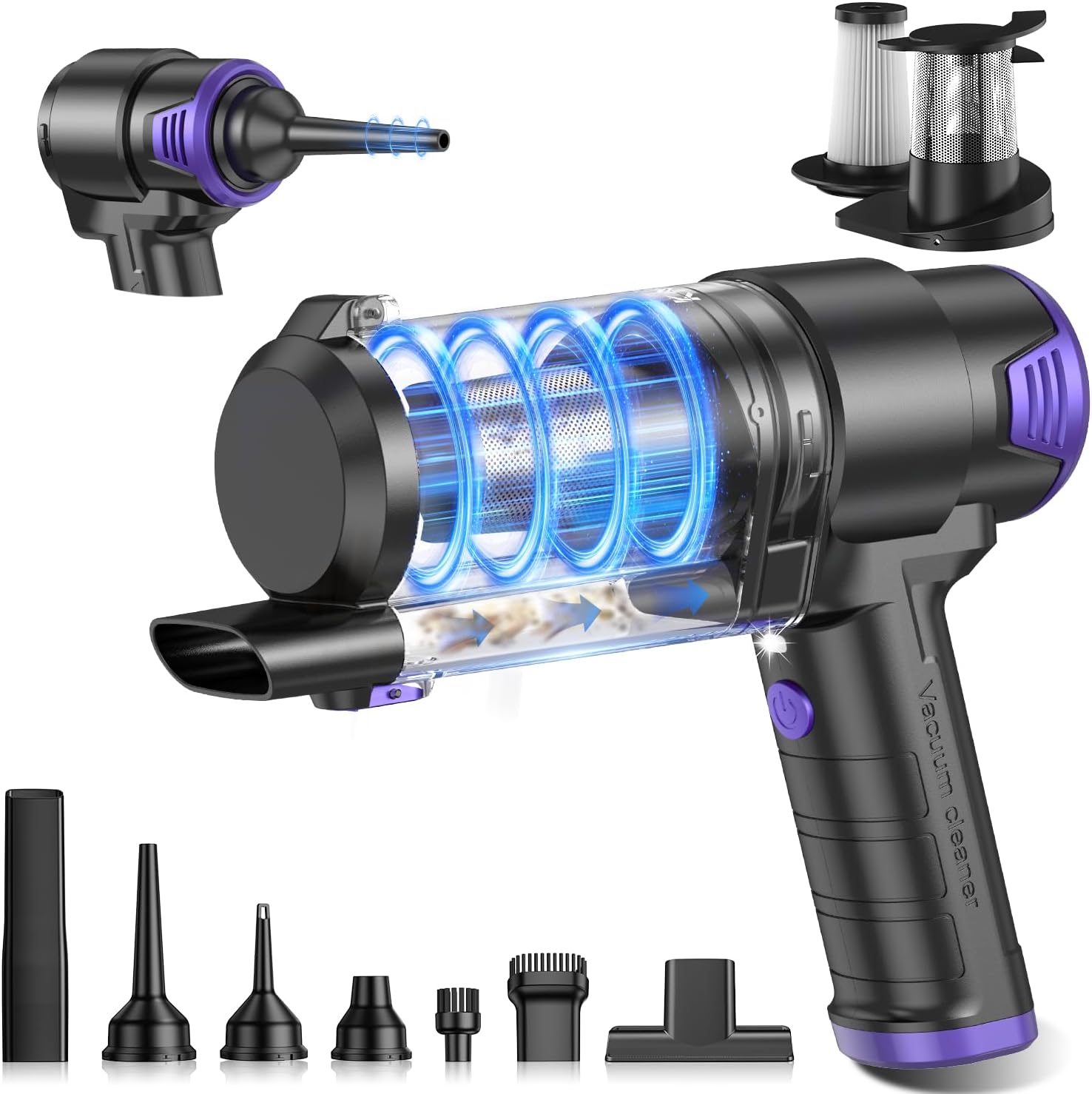 Handheld Car Vacuum Cleaner and Air Duster, 9000 Pa