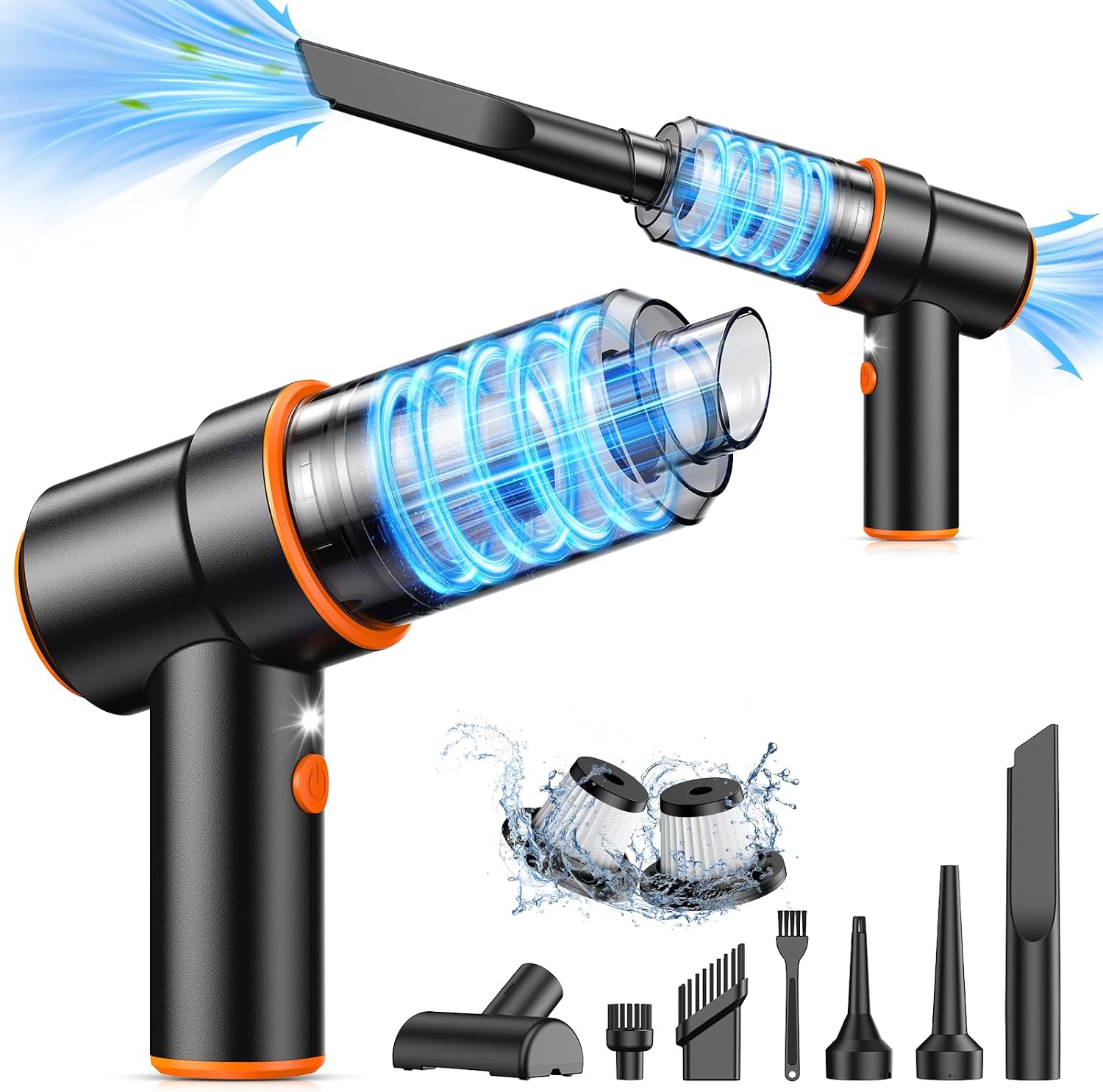 Handheld Car Vacuum Cleaner and Air Duster, 9000 Pa