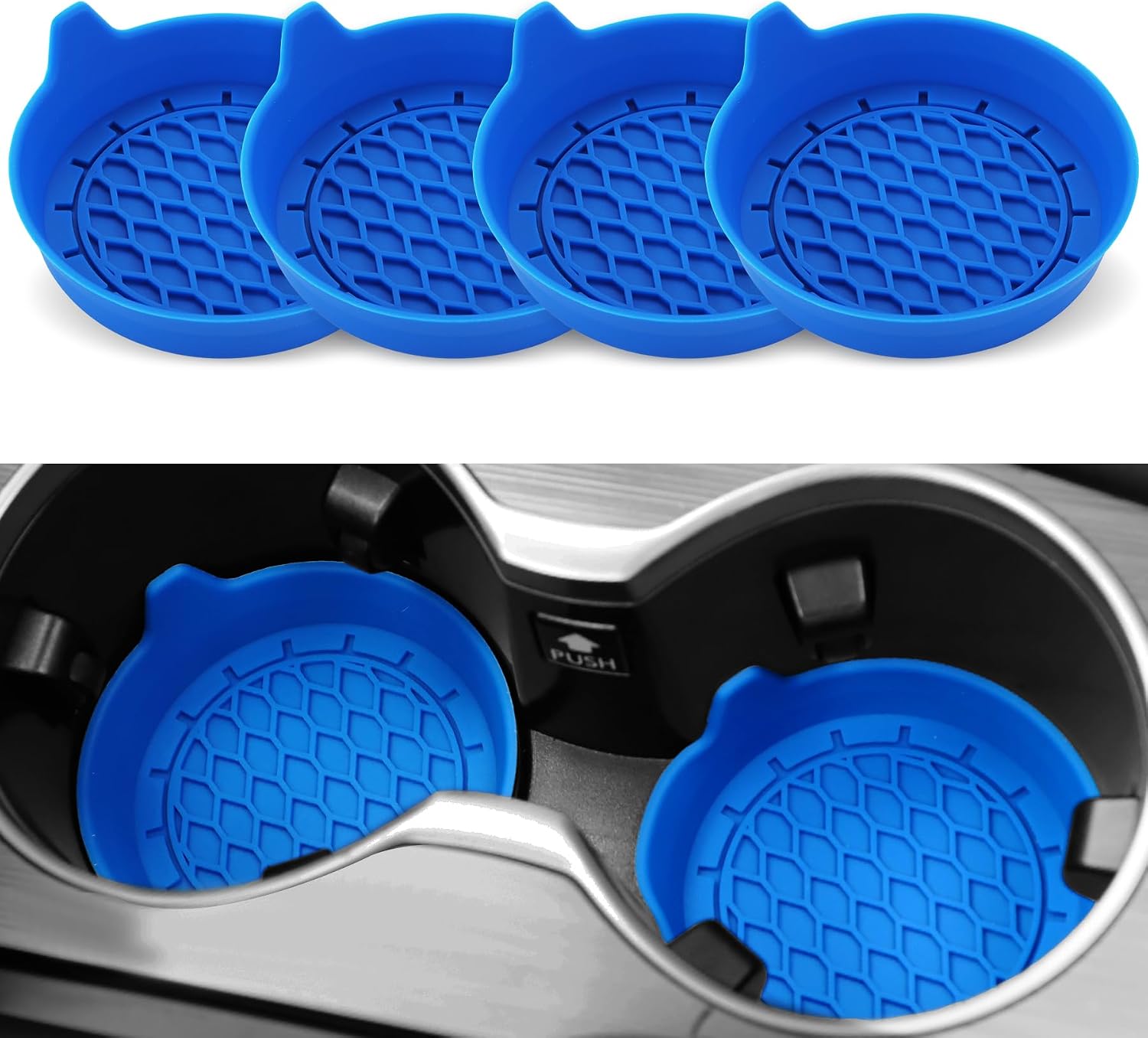 Silicone Cup Holder Coasters, Non-Slip, Set of 2
